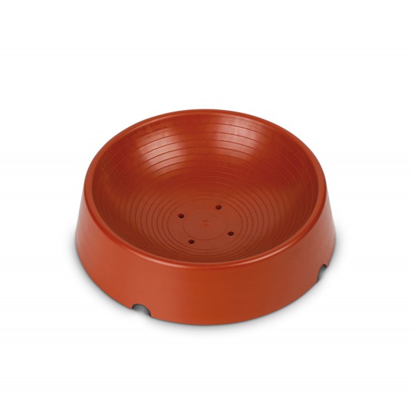 Plastic nest bowl with milled rim